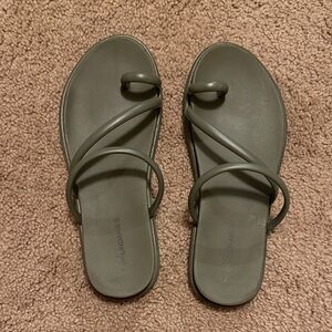 No Boundaries Olive Green Sandals